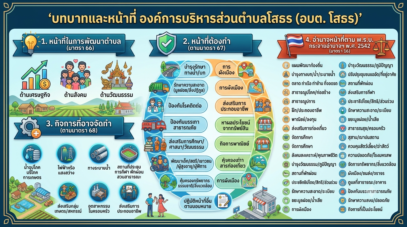 อำนาจ หน้าที่ อบต. โสธร